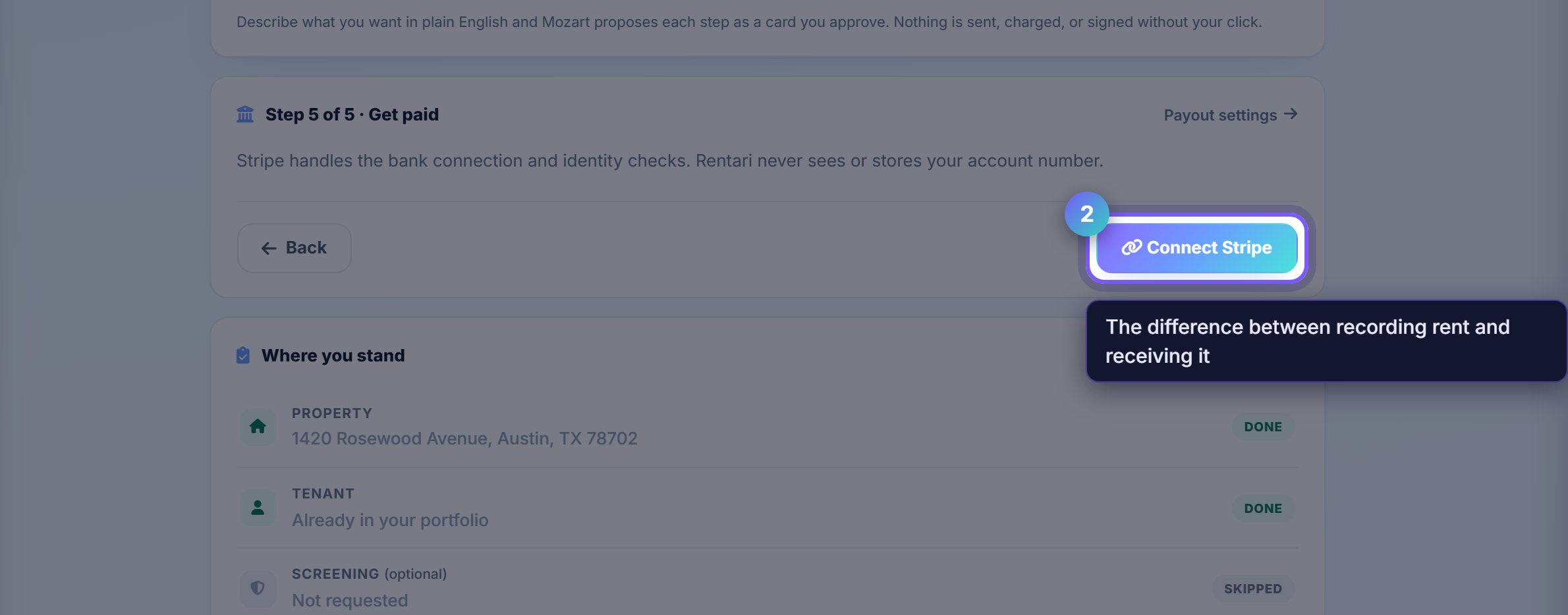 Step 2: Payouts is the step people stop at