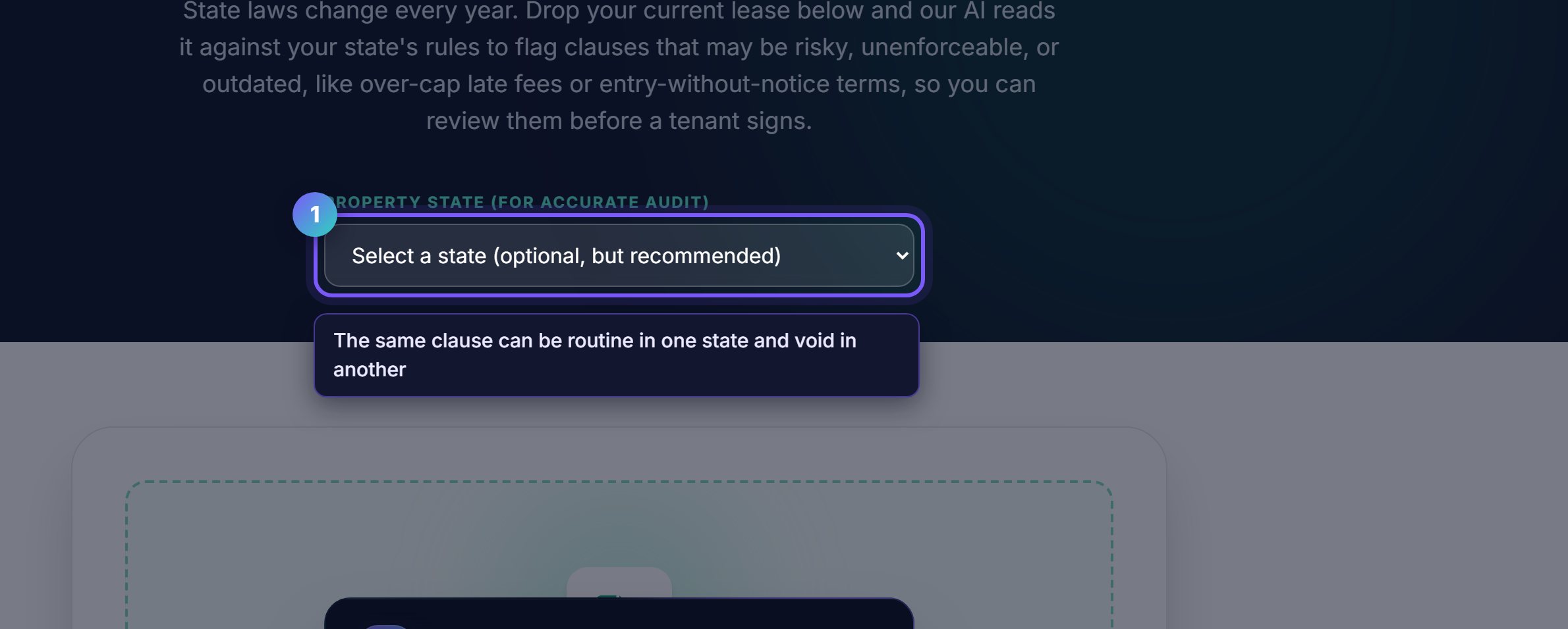 Step 1: Tell it the state first