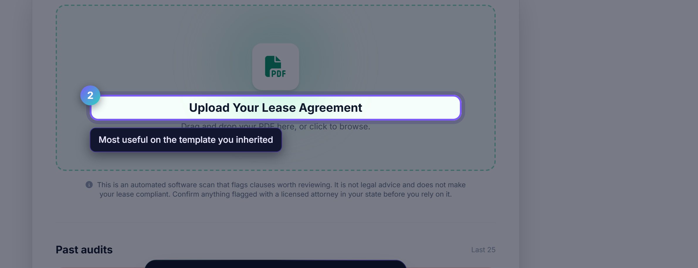 Step 2: Upload the lease you actually use