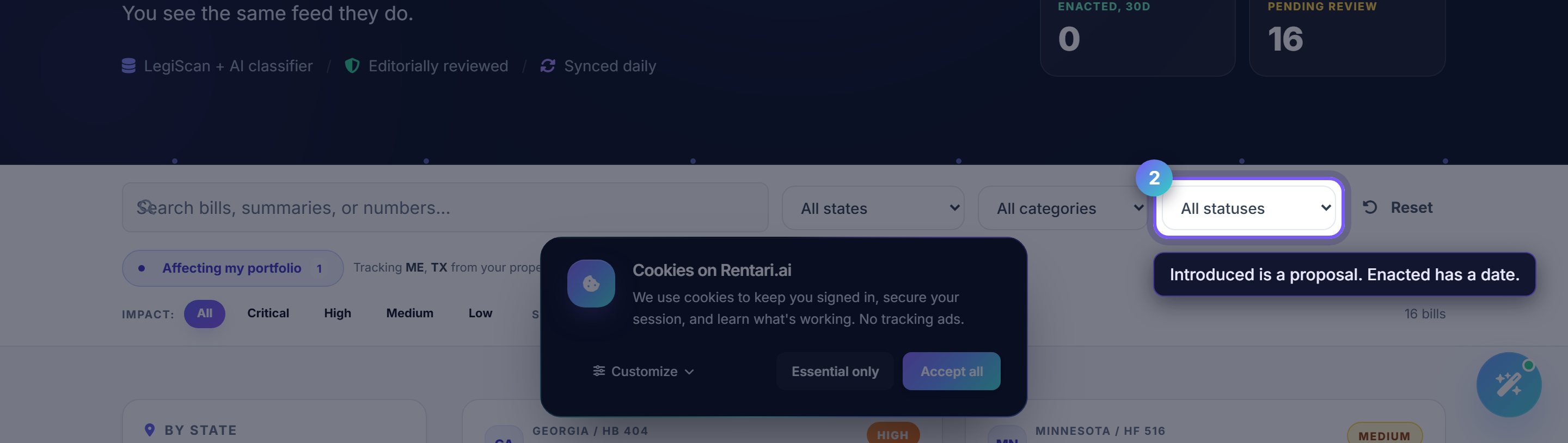 Step 2: Status tells you whether to act yet