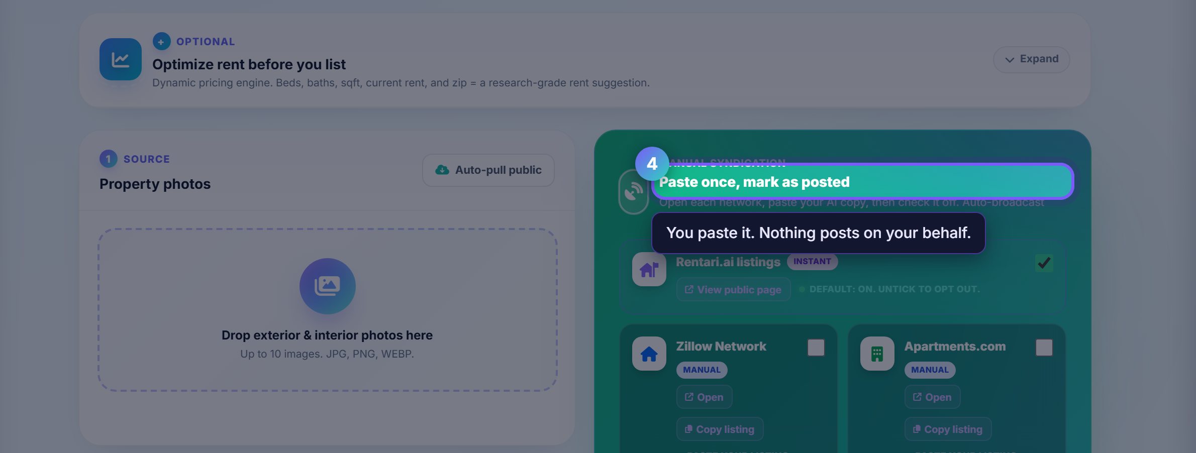 Step 4: Copy the listing out to each site