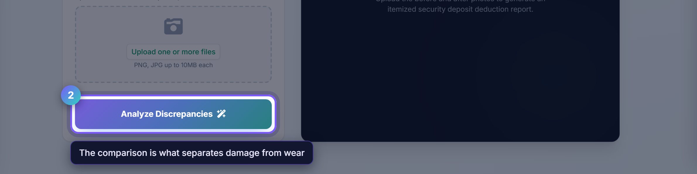 Step 2: Give it both sets of photographs