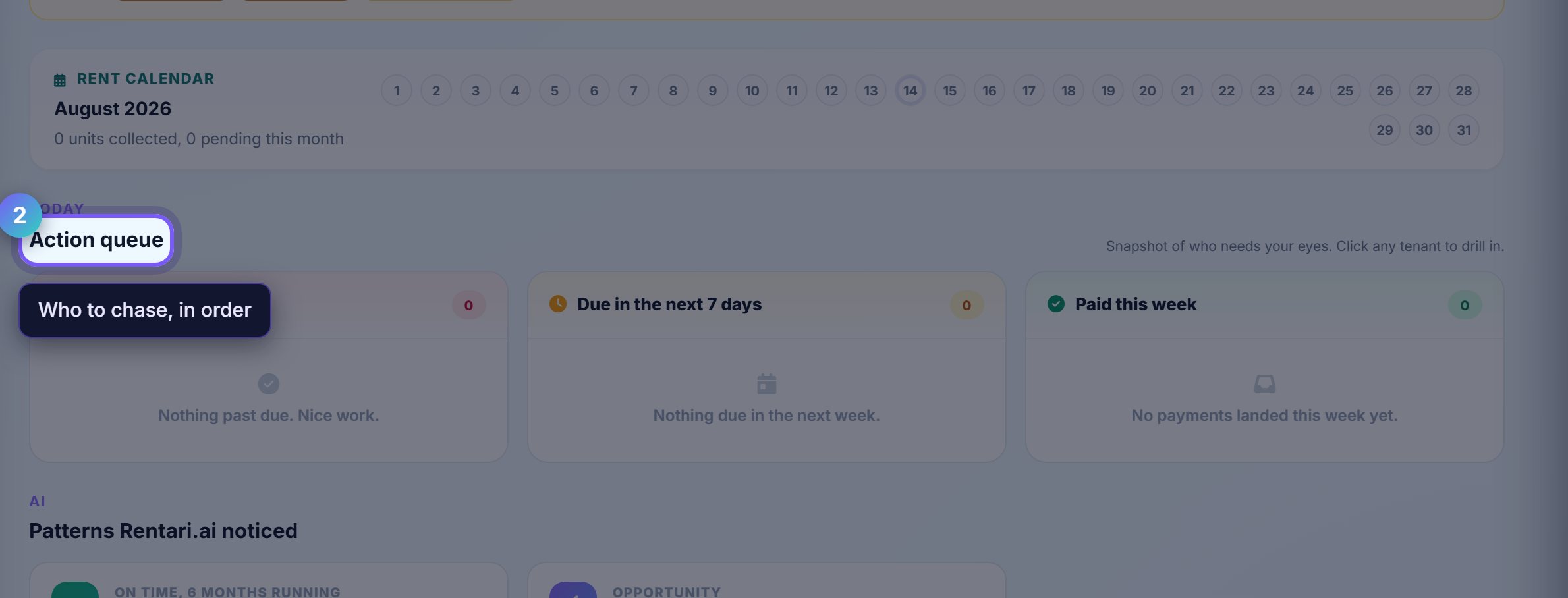 Step 2: Work the action queue, not the list