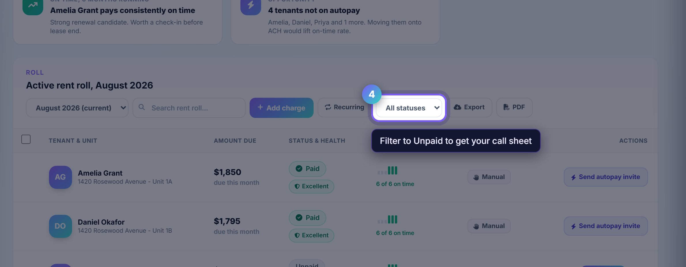 Step 4: Scan the rent roll