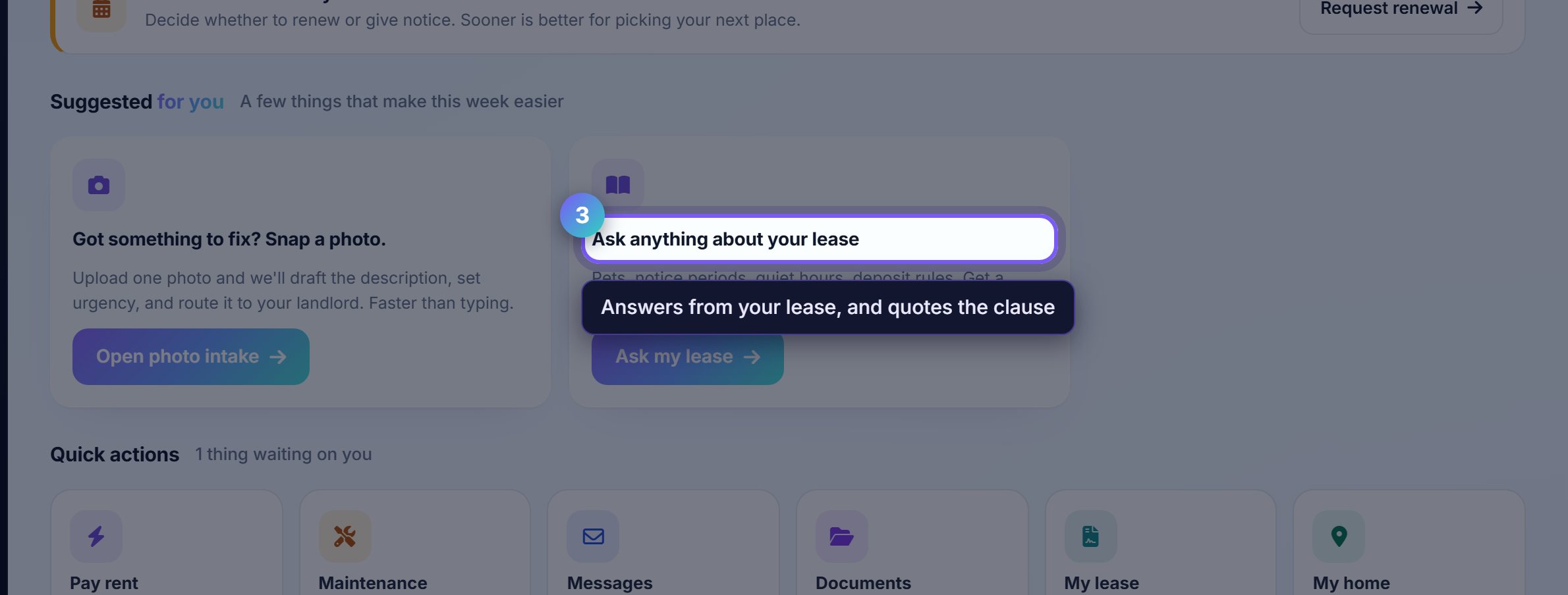 Step 3: Ask about your own lease