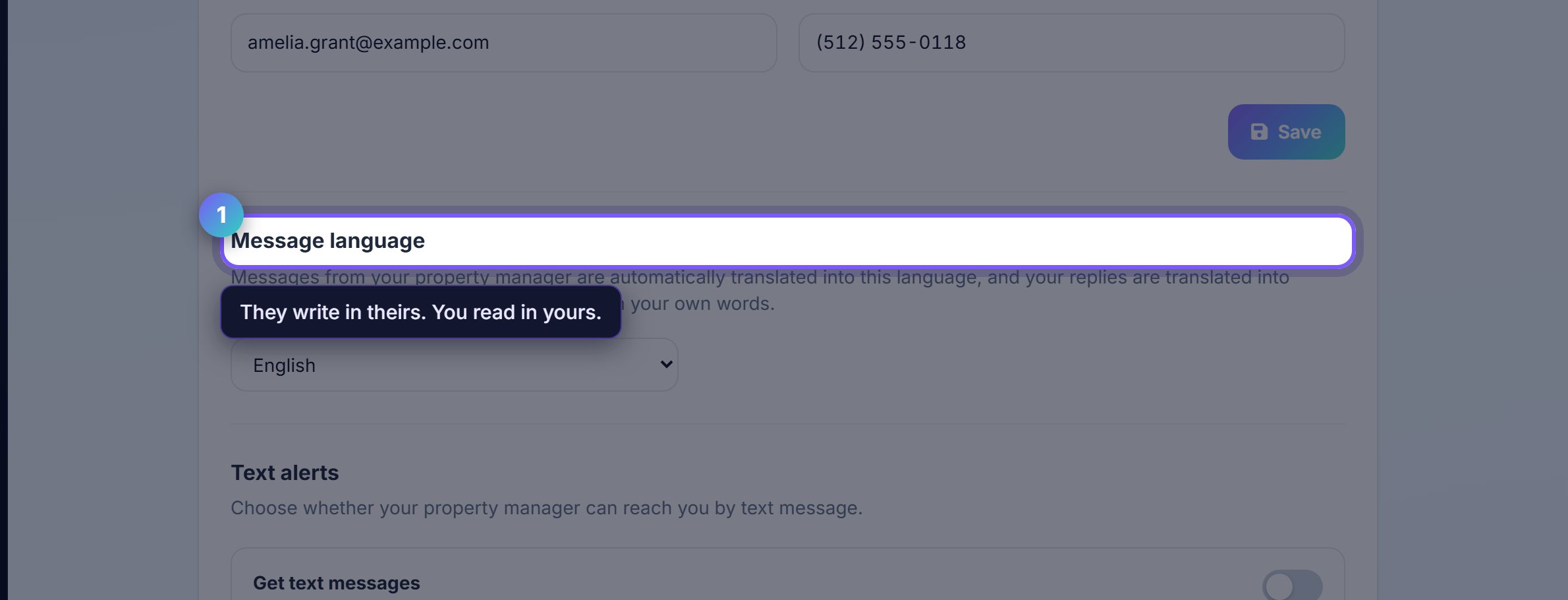 Step 1: Set the language you want to be written to in