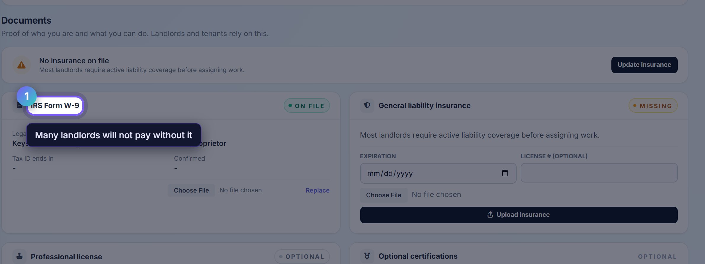 Step 1: The W-9 is what lets you be paid at all