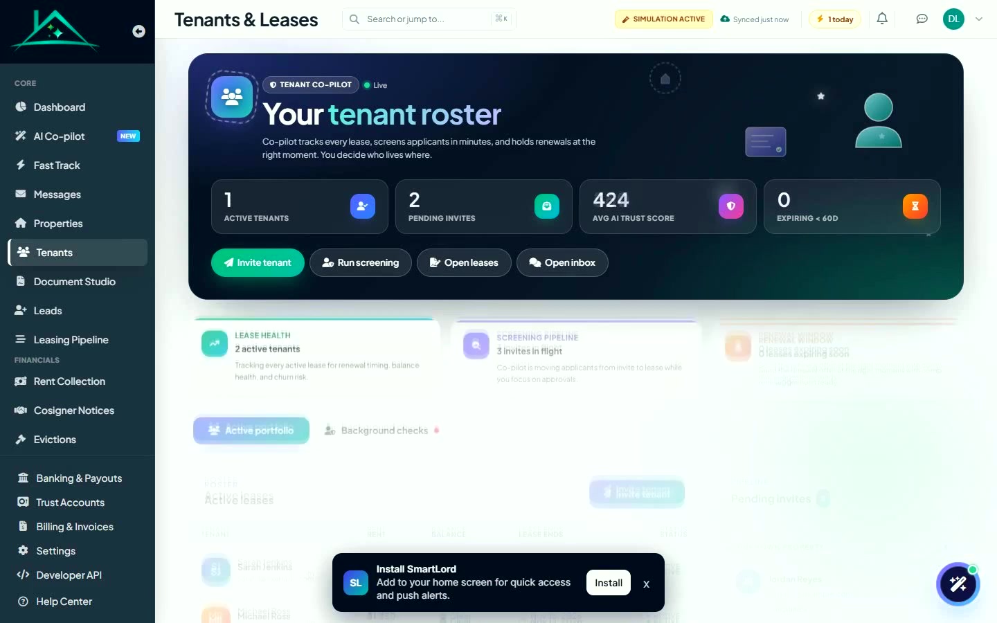 Poster for Tenants list