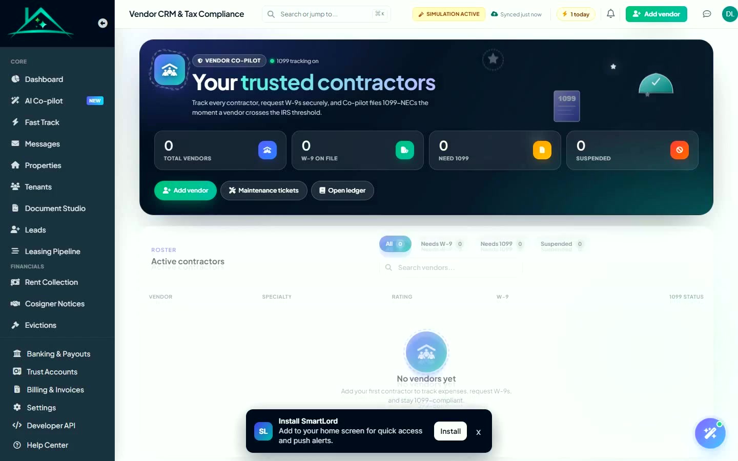 Poster for Vendors & contractors