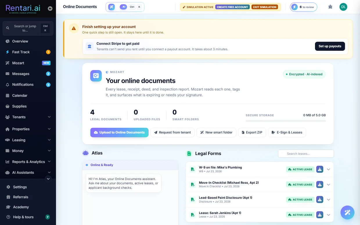 The document vault, with AI search across every file.