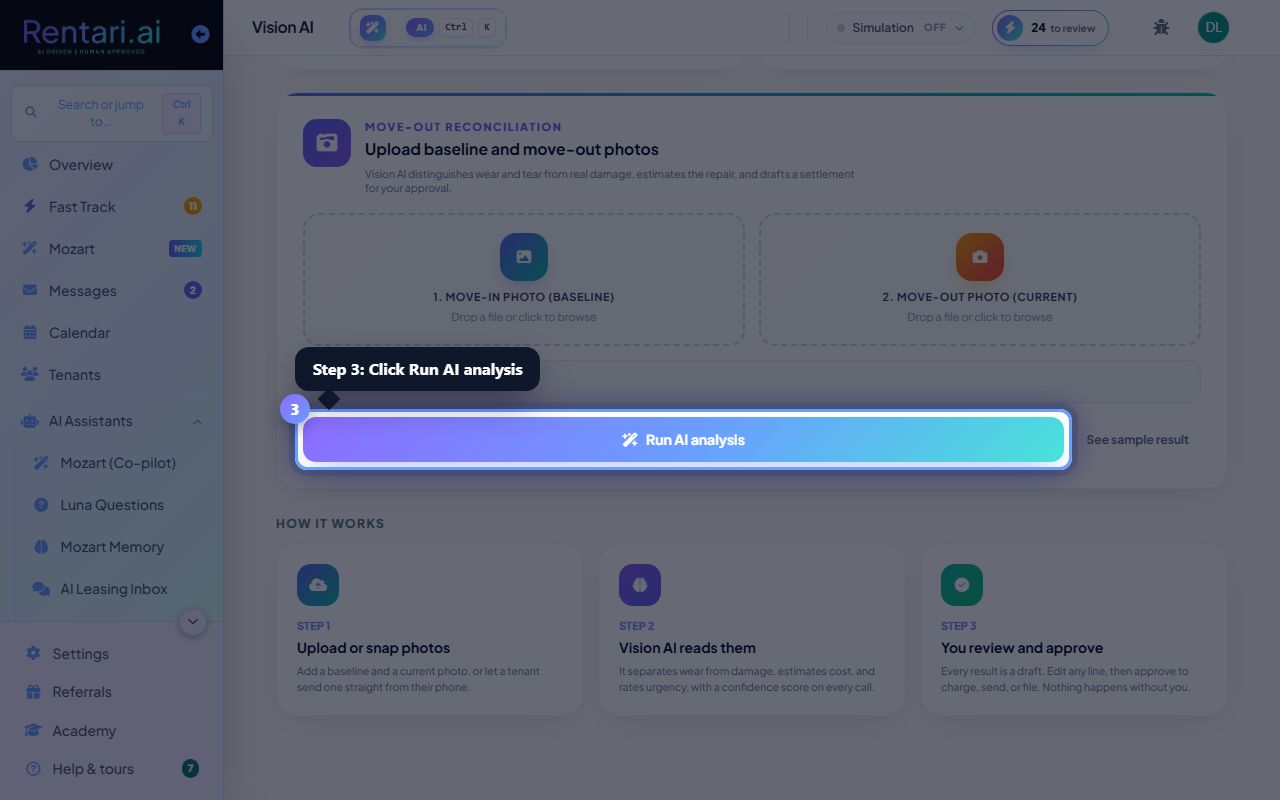 Step 3: Run AI analysis and review results