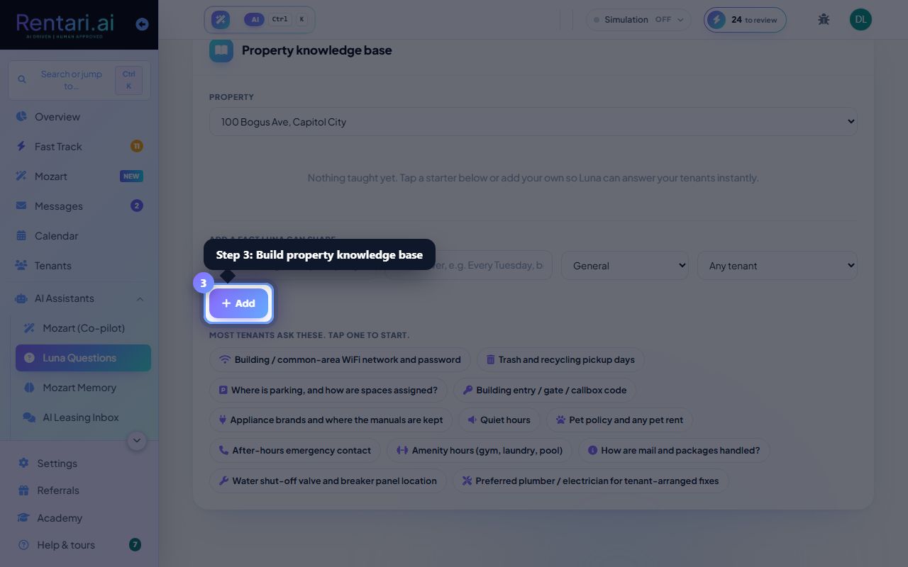 Step 3: Build property knowledge base
