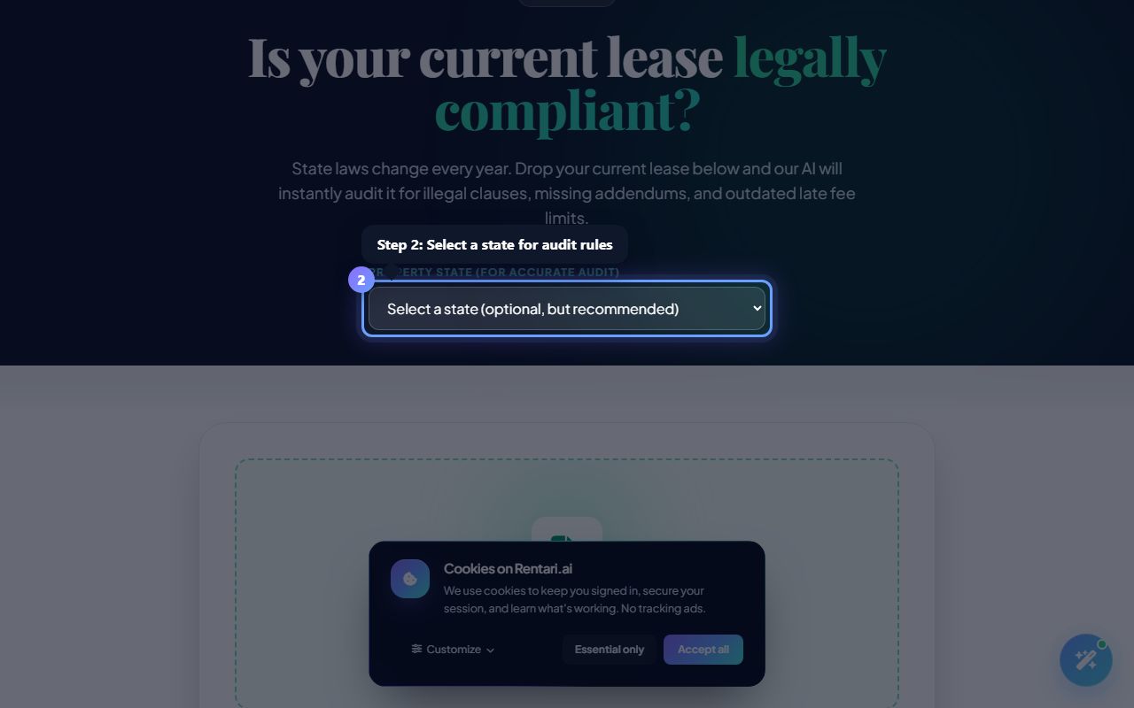 Step 2: Upload your lease