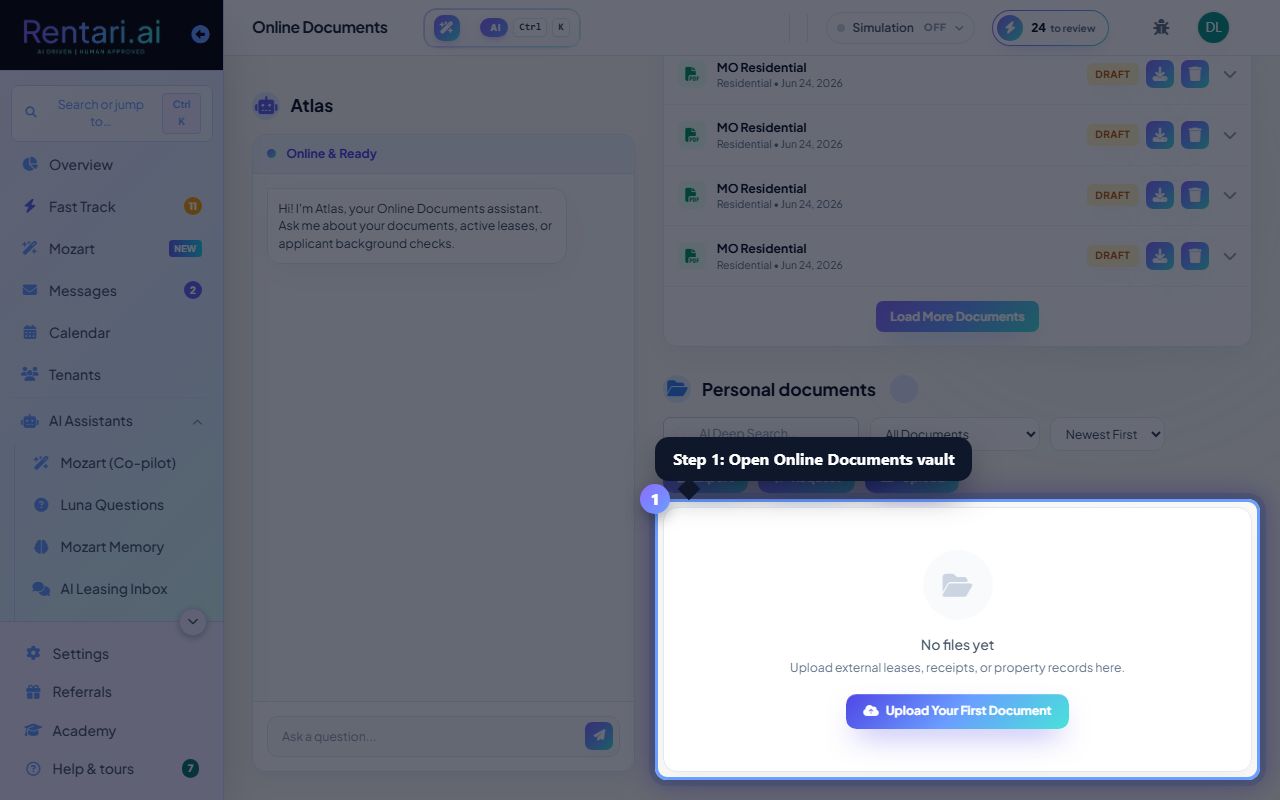 Step 1: Open Online Documents