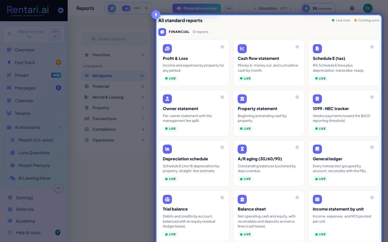 Step 1: Open Reports