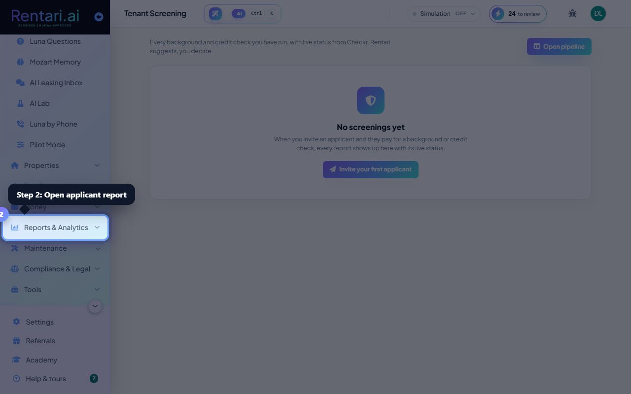 Step 2: Review the report