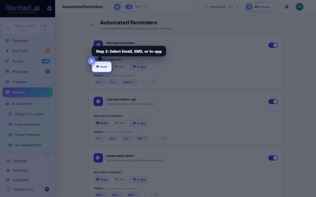Step 2: Choose delivery channels