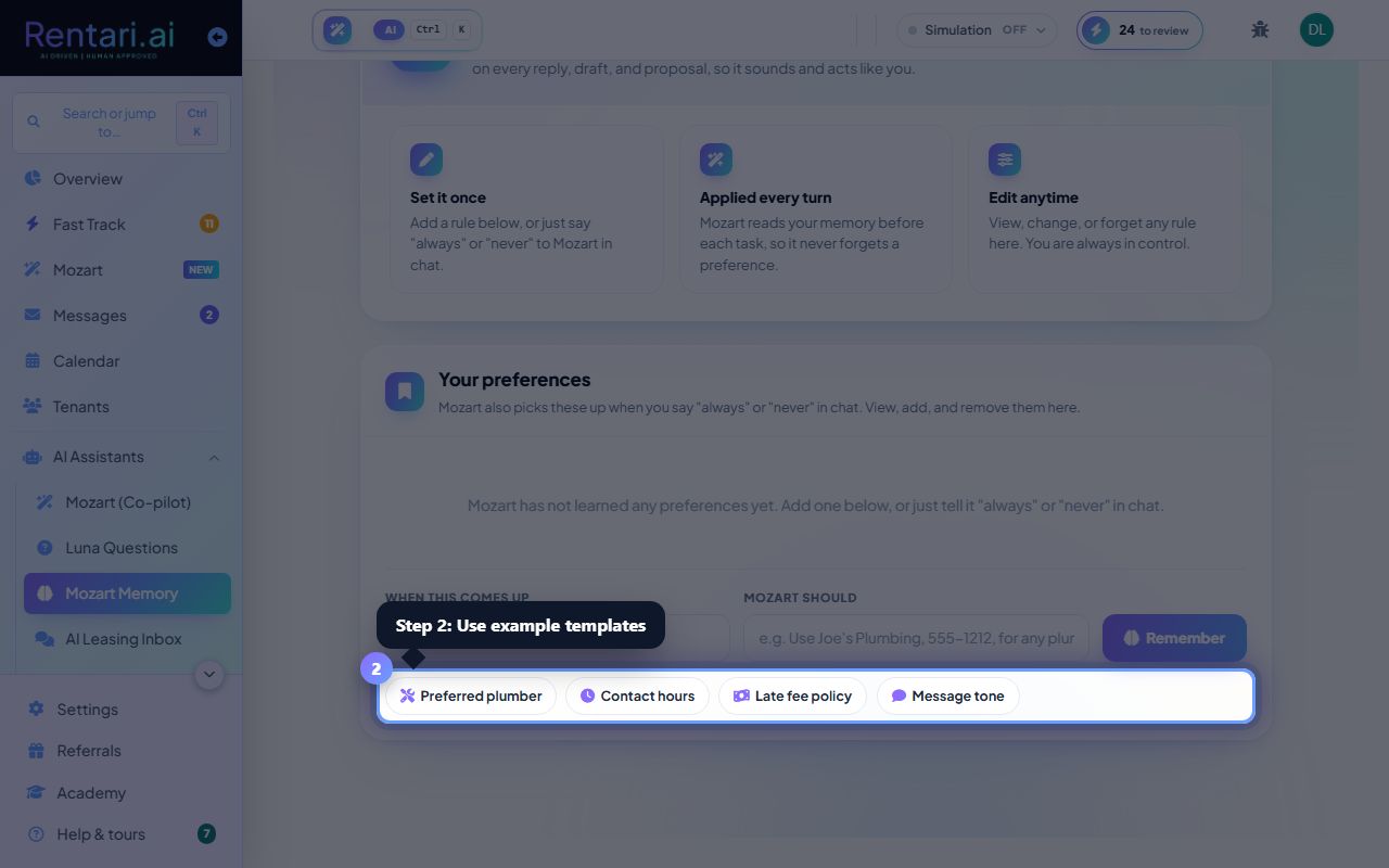 Step 2: Use example templates