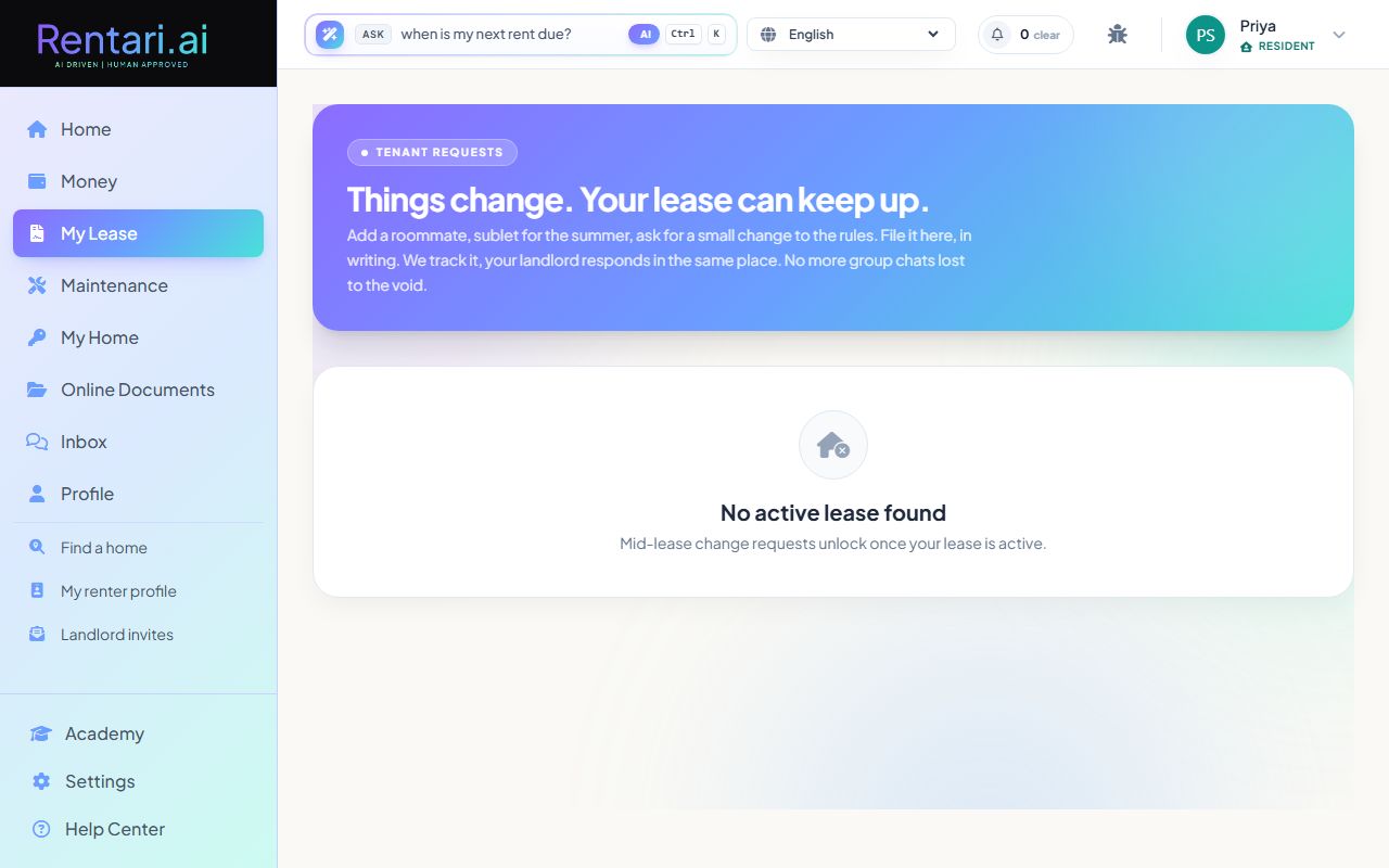 Step 3: Track your request status