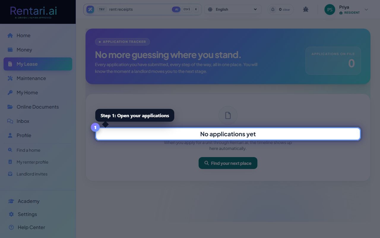 Step 1: Open your applications list