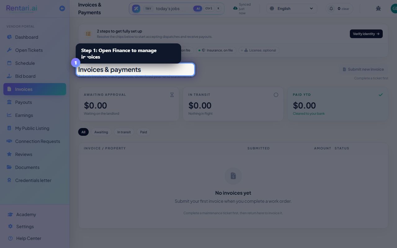 Step 1: Open Finance