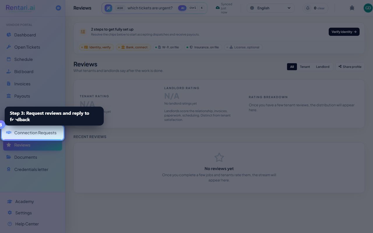 Step 3: Request reviews and reply to feedback