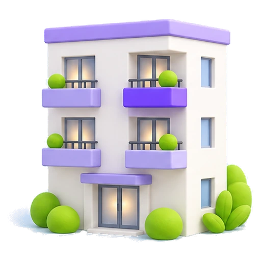 Condo, co-op, HOA buildings illustration