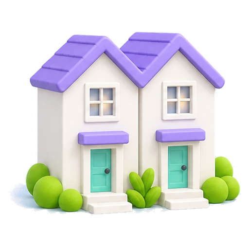 Social housing buildings illustration
