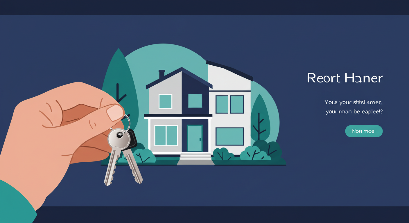 A person holding a set of house keys in front of a modern, well-maintained rental property.