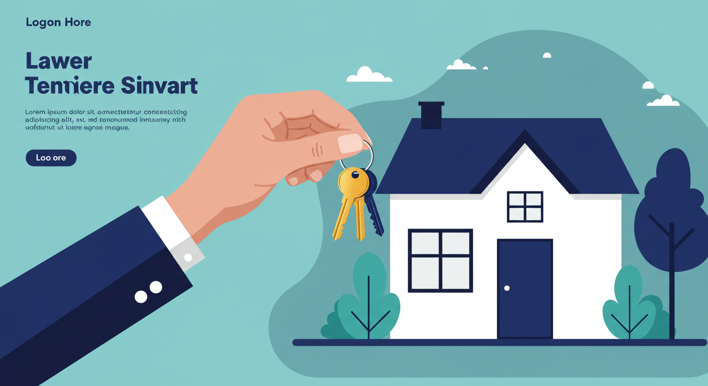 A landlord hands a set of keys to a new tenant in front of a rental home's front door.