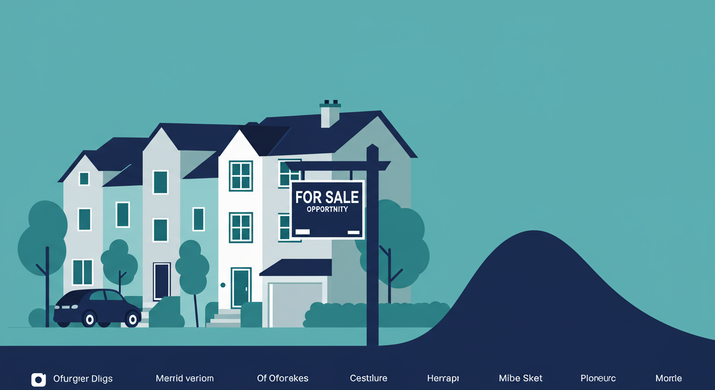 A row of residential townhouses with a 'For Sale' sign slightly obscured, suggesting an off-market opportunity.