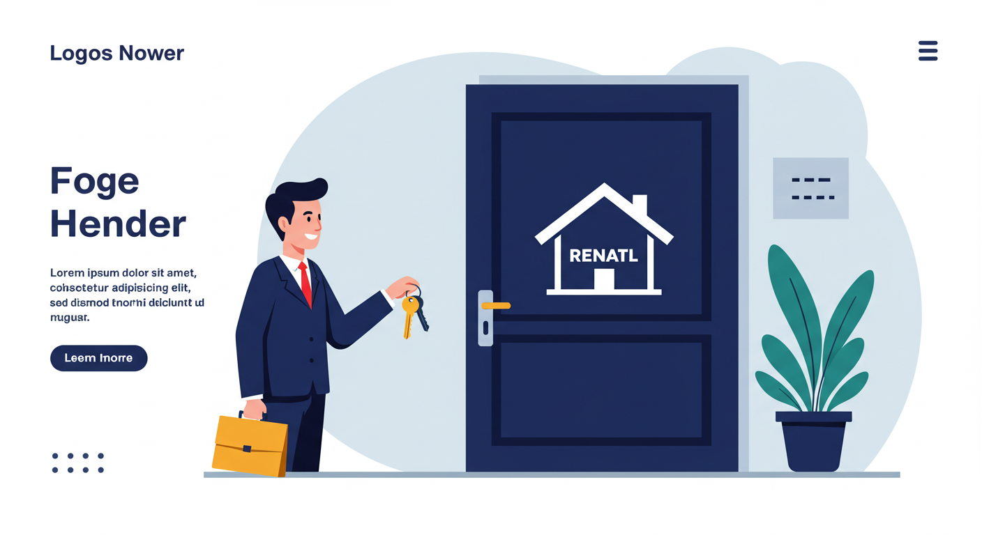 A landlord hands a set of keys to a new tenant at the front door of a rental property.