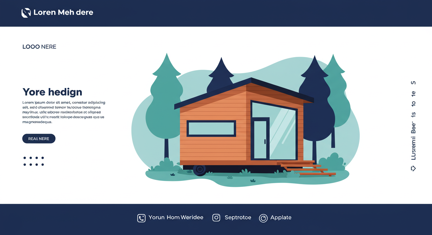 A modern tiny home with a wooden exterior next to a small patio, surrounded by trees.