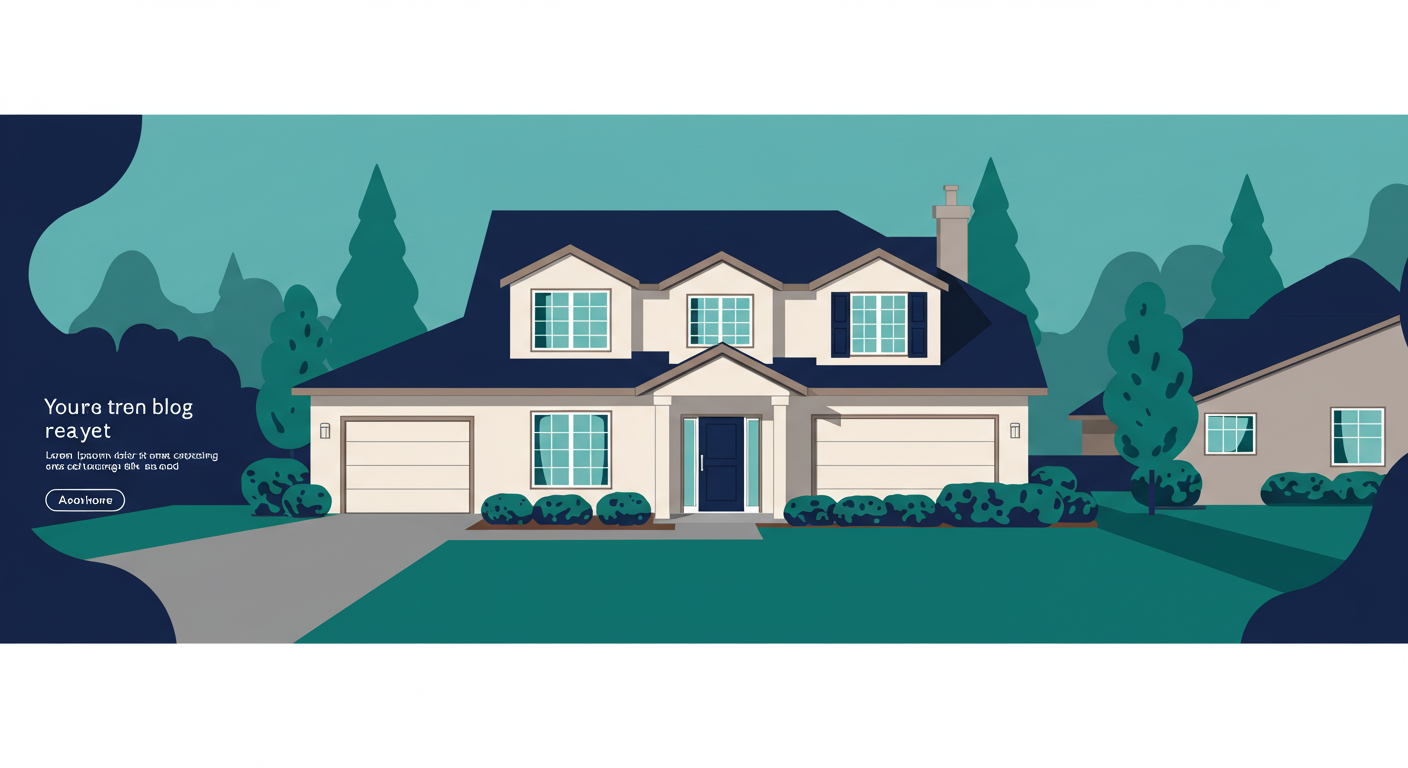 A modern suburban house with a manicured lawn, part of a homeowners association community.