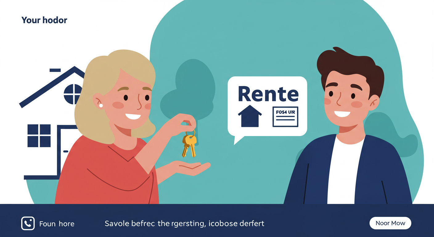 A parent handing a set of house keys to their smiling adult child in front of a rental property.