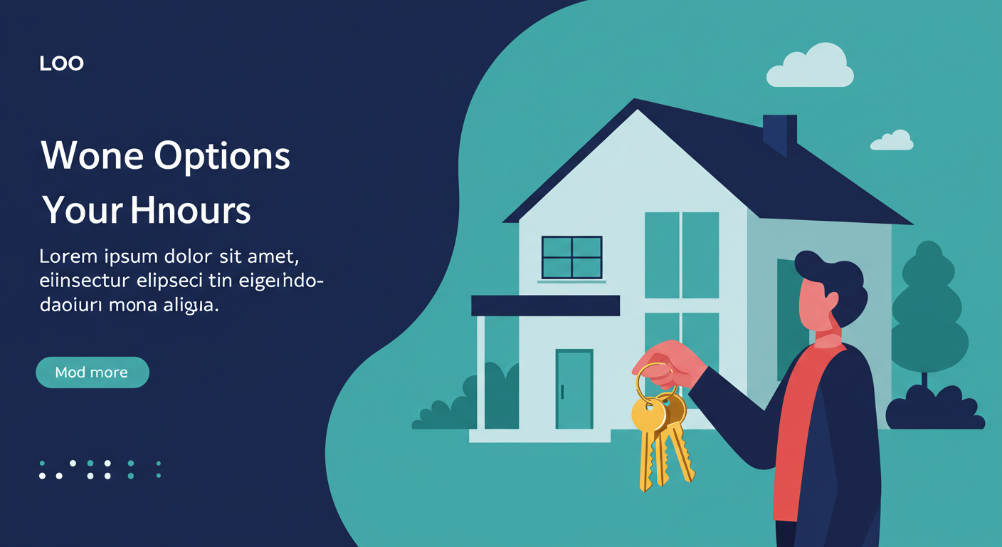 A person holds a set of keys in front of a modern house, considering their options.