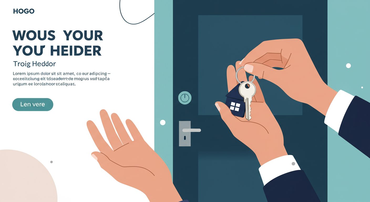A person's hands holding a set of house keys in front of a modern apartment door.