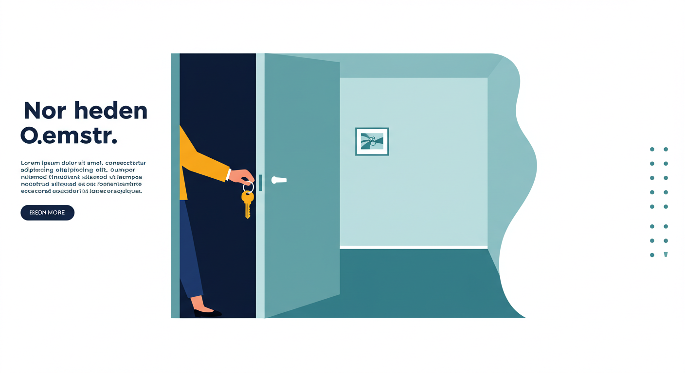 A person hands a set of house keys to another person in the doorway of a clean, empty apartment.