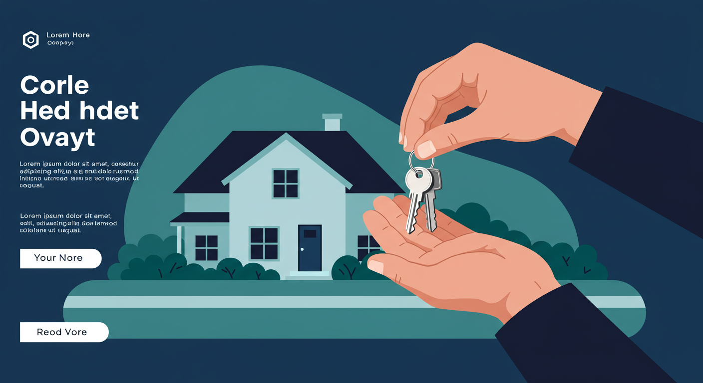 A person's hands holding a set of house keys in front of a suburban home, ready to hand them over.